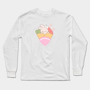 Adorable Bunny Says Hi from Inside this Sweet Delight! Long Sleeve T-Shirt